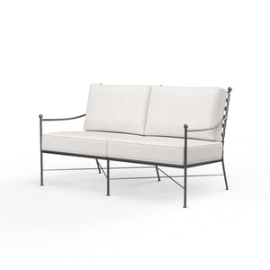 Sunset West - Provence Loveseat in Canvas Flax w/ Self Welt - Pewter - SW3201-22-FLAX-STKIT