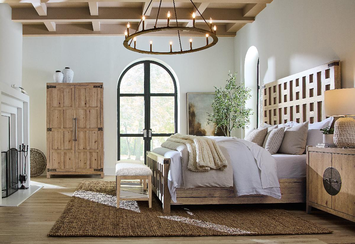 Vineyard Row California King Panel Bed | Hooker Furniture - 6952-90260-80