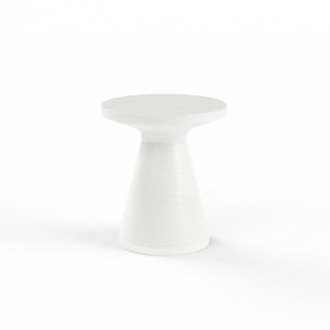 Sunset West - GRC Round End Table, Bone Finish - SW6203-BRET