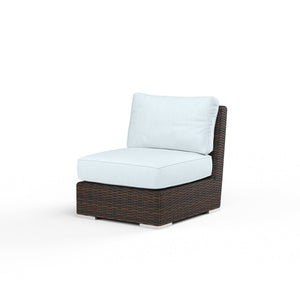 Sunset West - Montecito Armless Club Chair - Sunbrella Fabric w/ Welt - Cognac Finish - SW2501-AC