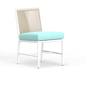 Sunset West - Sabbia Armless Dining Chair w/ Sunbrella Fabric - White Finish - SW4901-1A