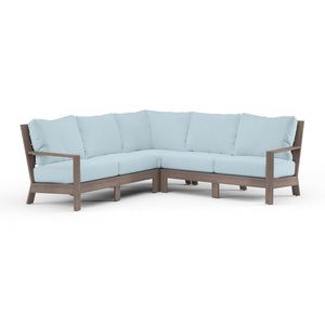 Sunset West - Laguna Sectional w/ Sunbrella Fabric - Driftwood Finish - SW3501-SEC