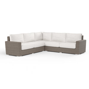 Sunset West - Coronado Sectional in Canvas Flax w/ Self Welt - Driftwood - SW2101-SEC-FLX-STKIT