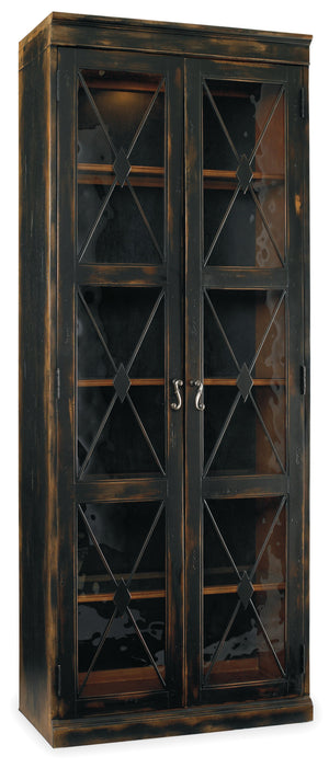 Hooker Furniture - Sanctuary Two-Door Thin Display Cabinet - Ebony - 3005-50001
