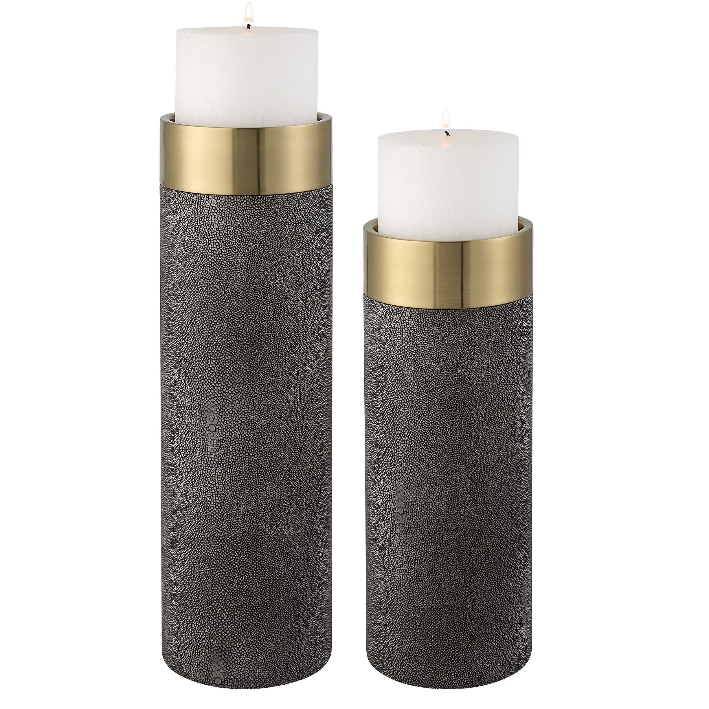 Uttermost Wessex Gray Candleholders (Set of 2)