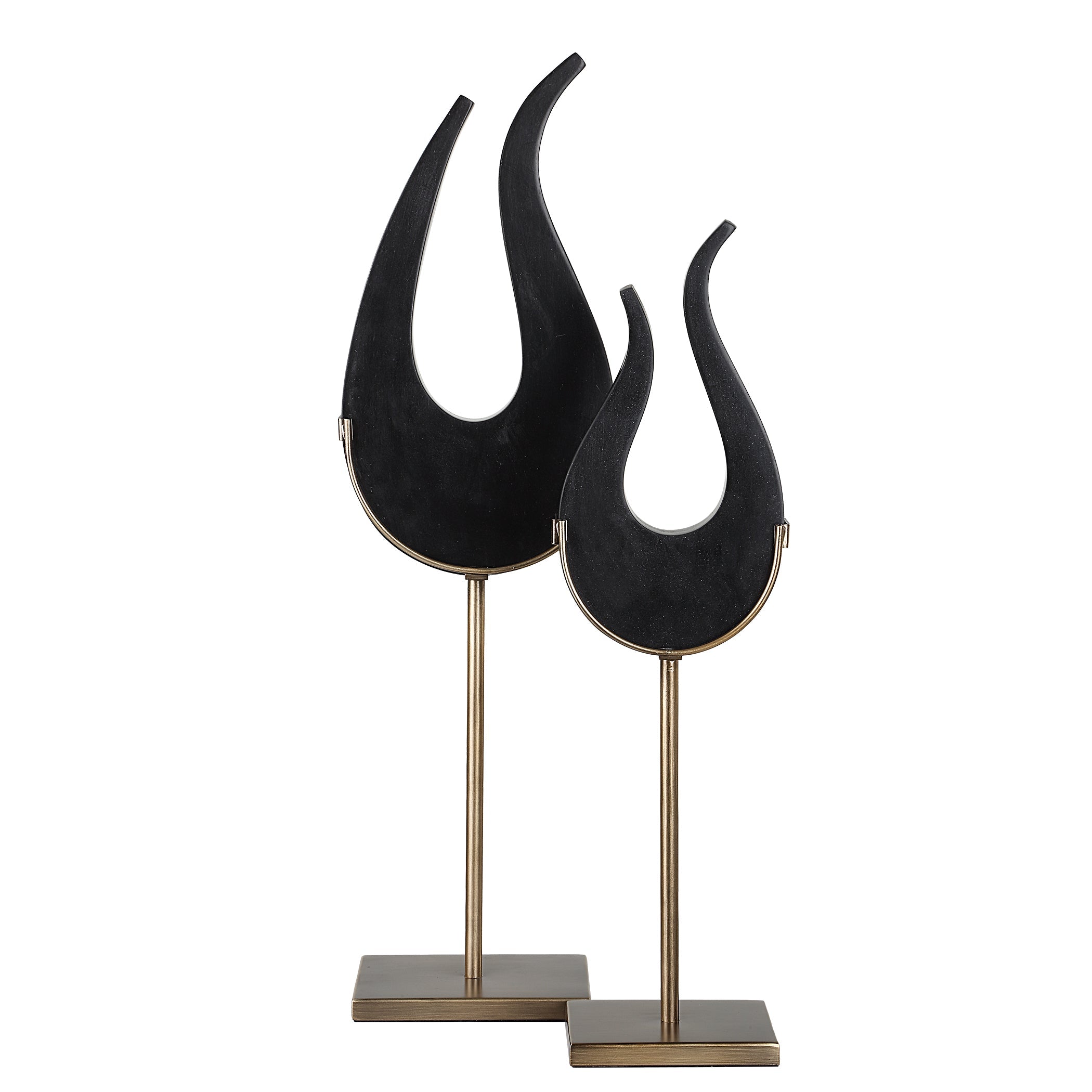 Uttermost Black Flame Sculptures S/2