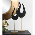 Uttermost Black Flame Sculptures S/2