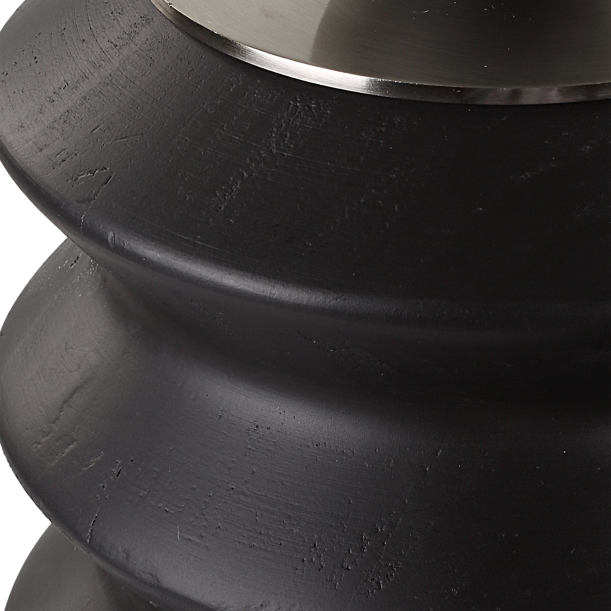 Uttermost Accordion Black Wood Containers S/2