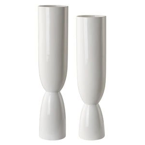 Uttermost Kimist White Vases S/2