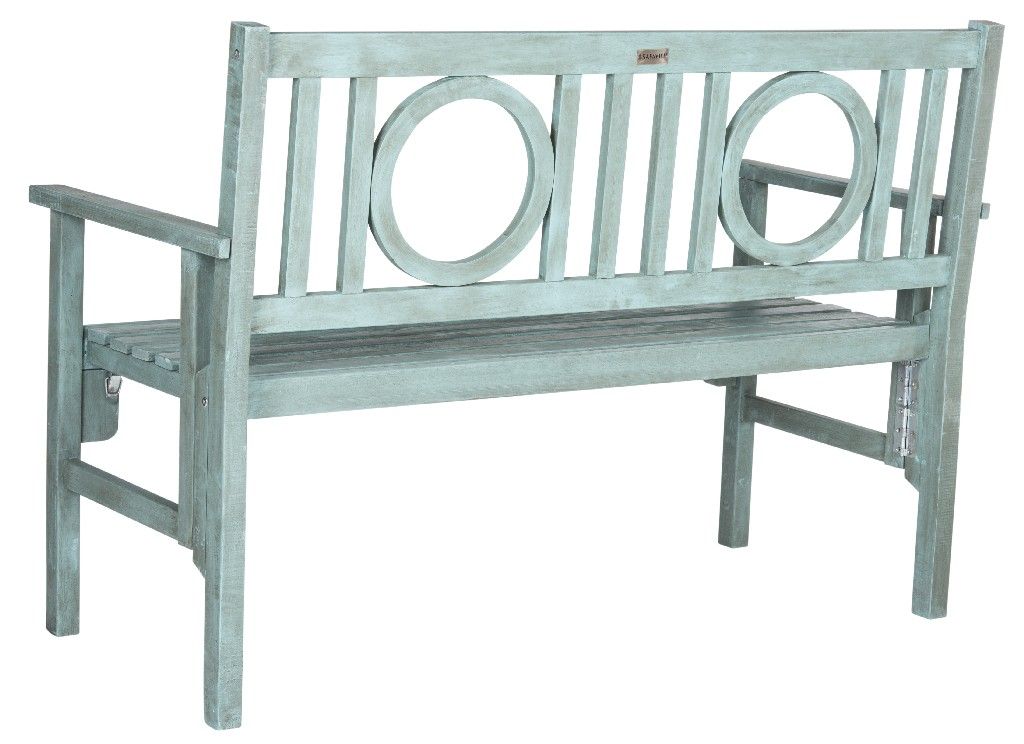 Safavieh Piedmont Folding Bench , PAT6714 - Beach House Blue