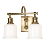 Hudson Valley Lighting Keswick 2 Light Bath Bracket - Aged Brass