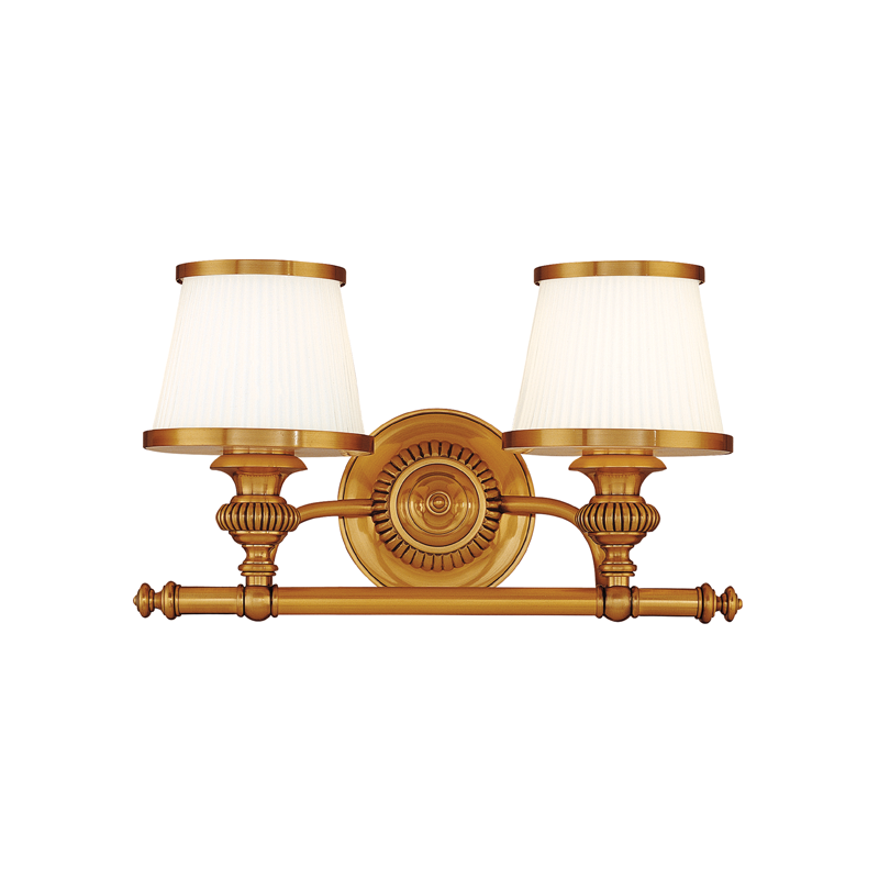 Hudson Valley Lighting Milton 2 Light Bath Bracket - Flemish Brass