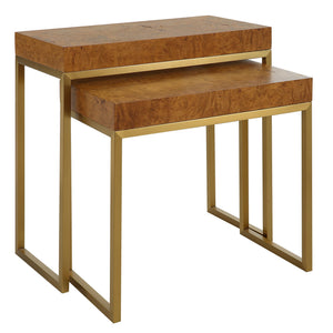 Uttermost Burl-esque Wooden Nesting Tables S/2