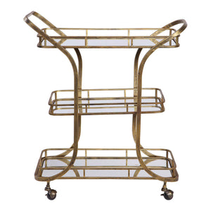 Uttermost Stassi Gold Serving Cart