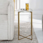 Uttermost Star-crossed Glass Accent Table