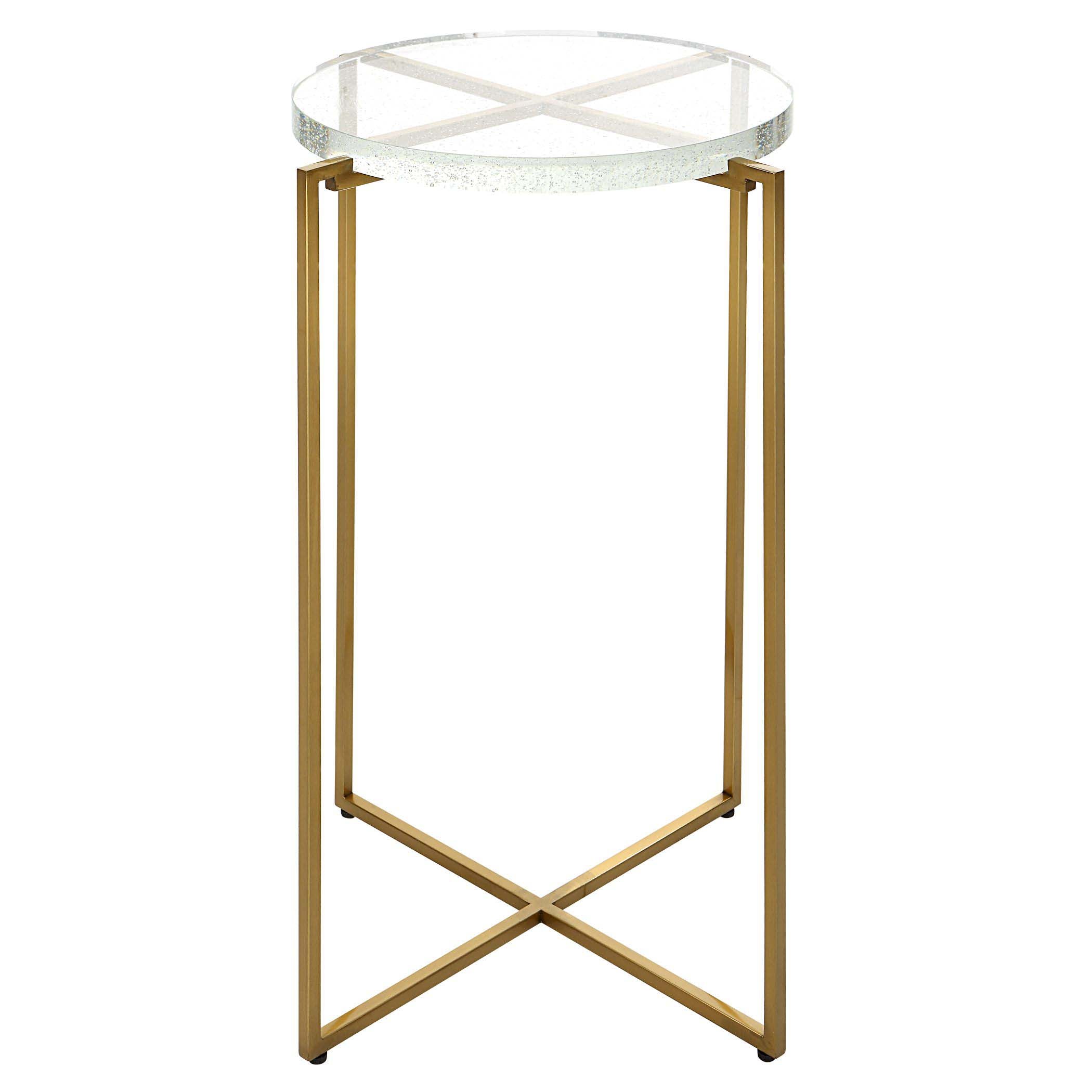 Uttermost Star-crossed Glass Accent Table