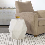 Uttermost Volker White Geometric Accent Table