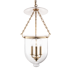 Hudson Valley Lighting Hampton 25" 3 Light Pendant Aged Brass - 254-AGB-C1
