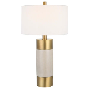Uttermost Adelia Ivory & Brass Table Lamp