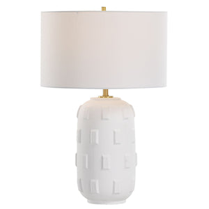 Uttermost Emerie Textured White Table Lamp