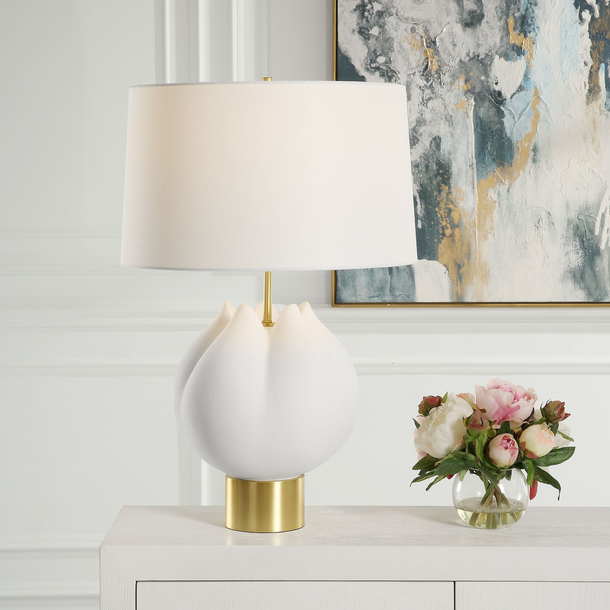 Uttermost In Bloom White Table Lamp