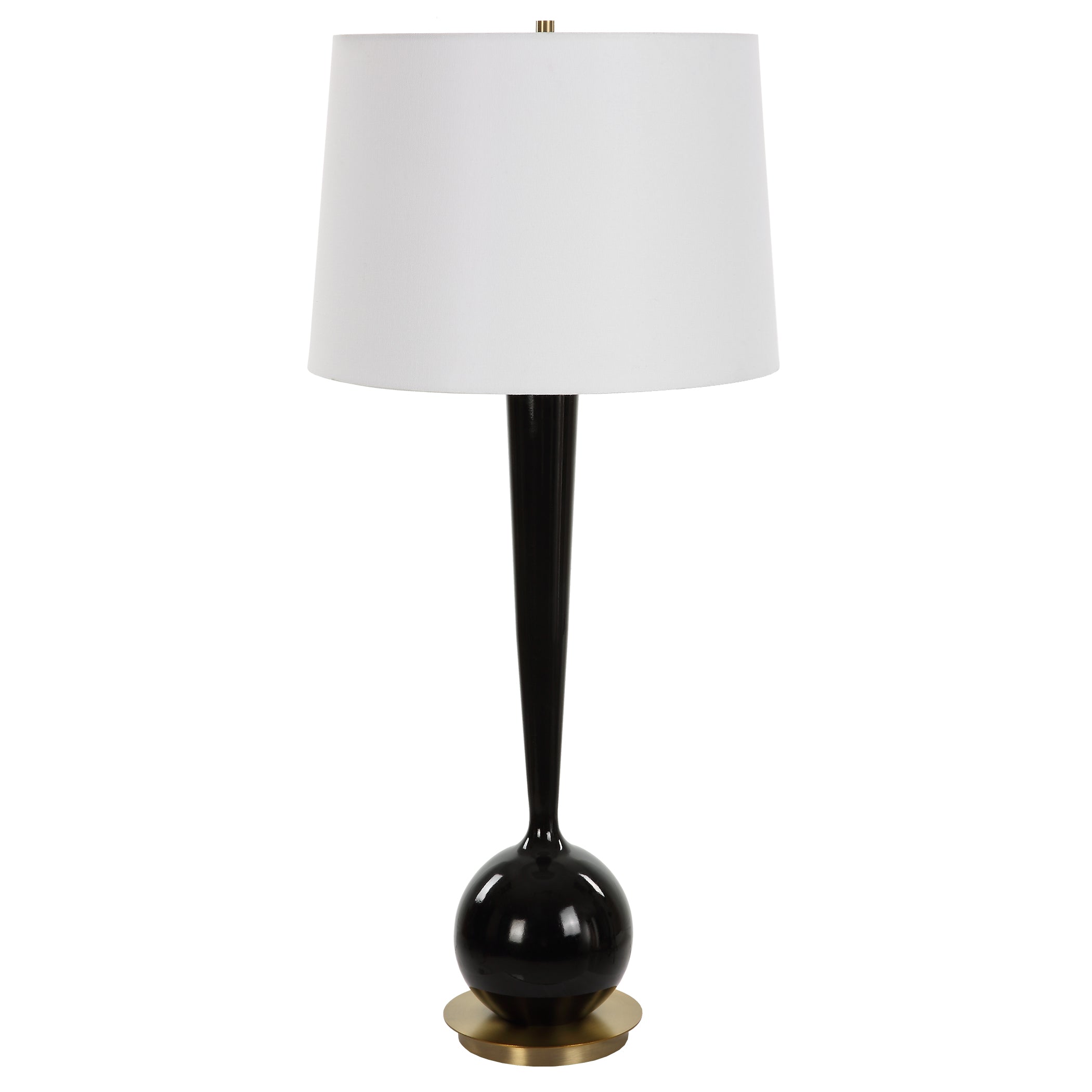 Uttermost Brielle Polished Black Table Lamp