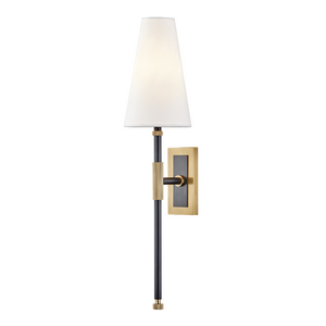 Hudson Valley Lighting Bowery 1 Light Wall Sconce with Fabric Shade