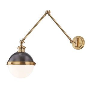 Hudson Valley Lighting Latham 1 Light Swing Arm Wall Sconce