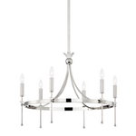 Hudson Valley Lighting Gates 6 Light Chandelier - Polished Nickel