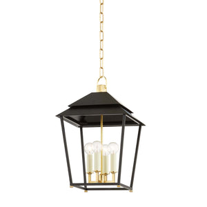 Hudson Valley Lighting Natick 12.5 4 Light Lantern Aged Brass