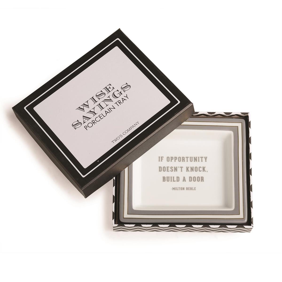 Two's Company S/6 Wise Sayings Gentleman's Desk Trays Each in Gift Box