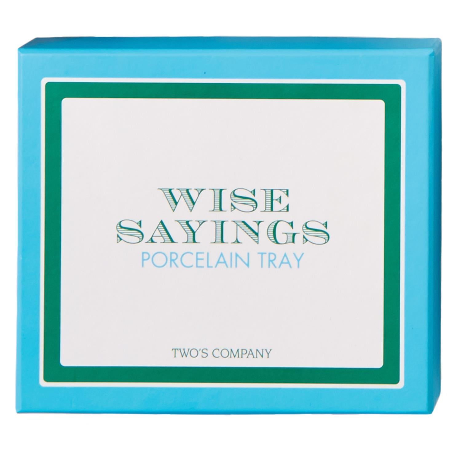 Two's Company Wise Sayings Trays in Gift Box