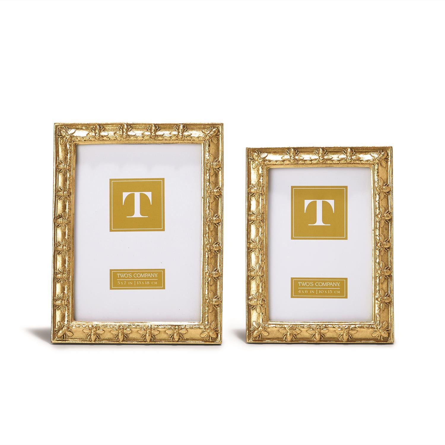 Two's Company Bee-utiful Photo Frames (includes 2 Sizes: 4 x 6 and 5 x 7)