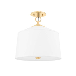 Hudson Valley Lighting White Plains 1 Light Semi Flush Mount