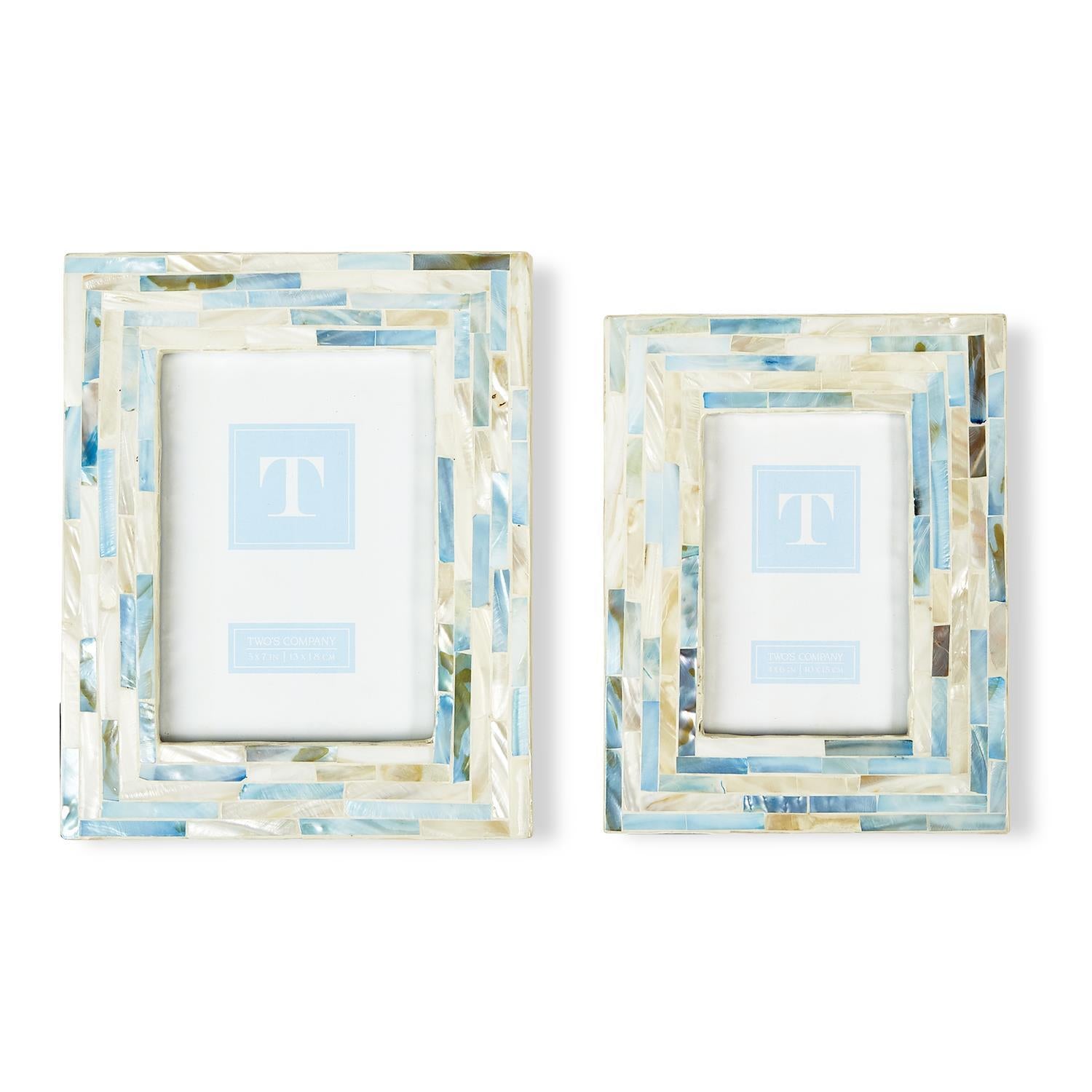 Two's Company S/2 Tiled MOP Photo Frame Incl 2 Sizes