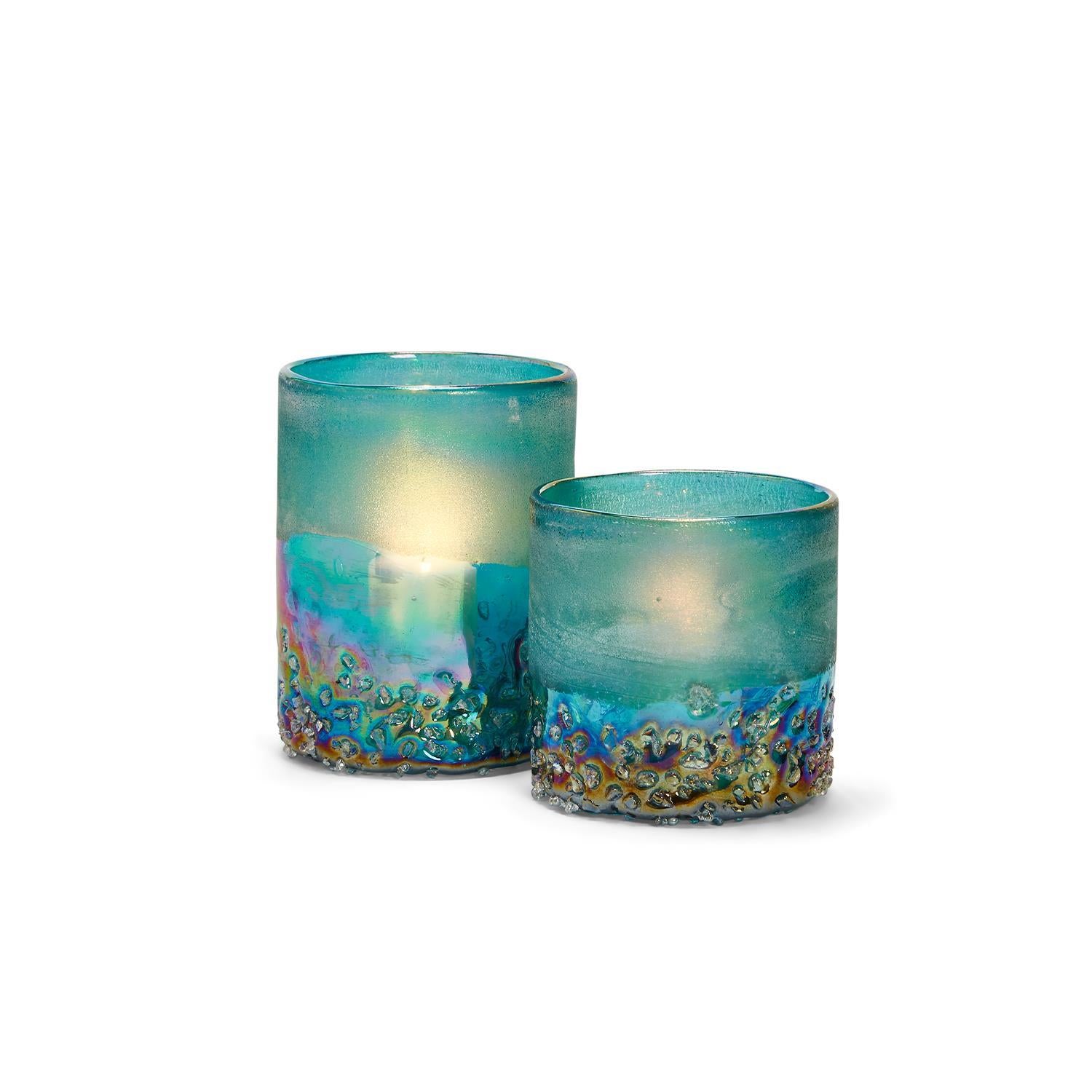 Two's Company S/2 Frosted Candleholders