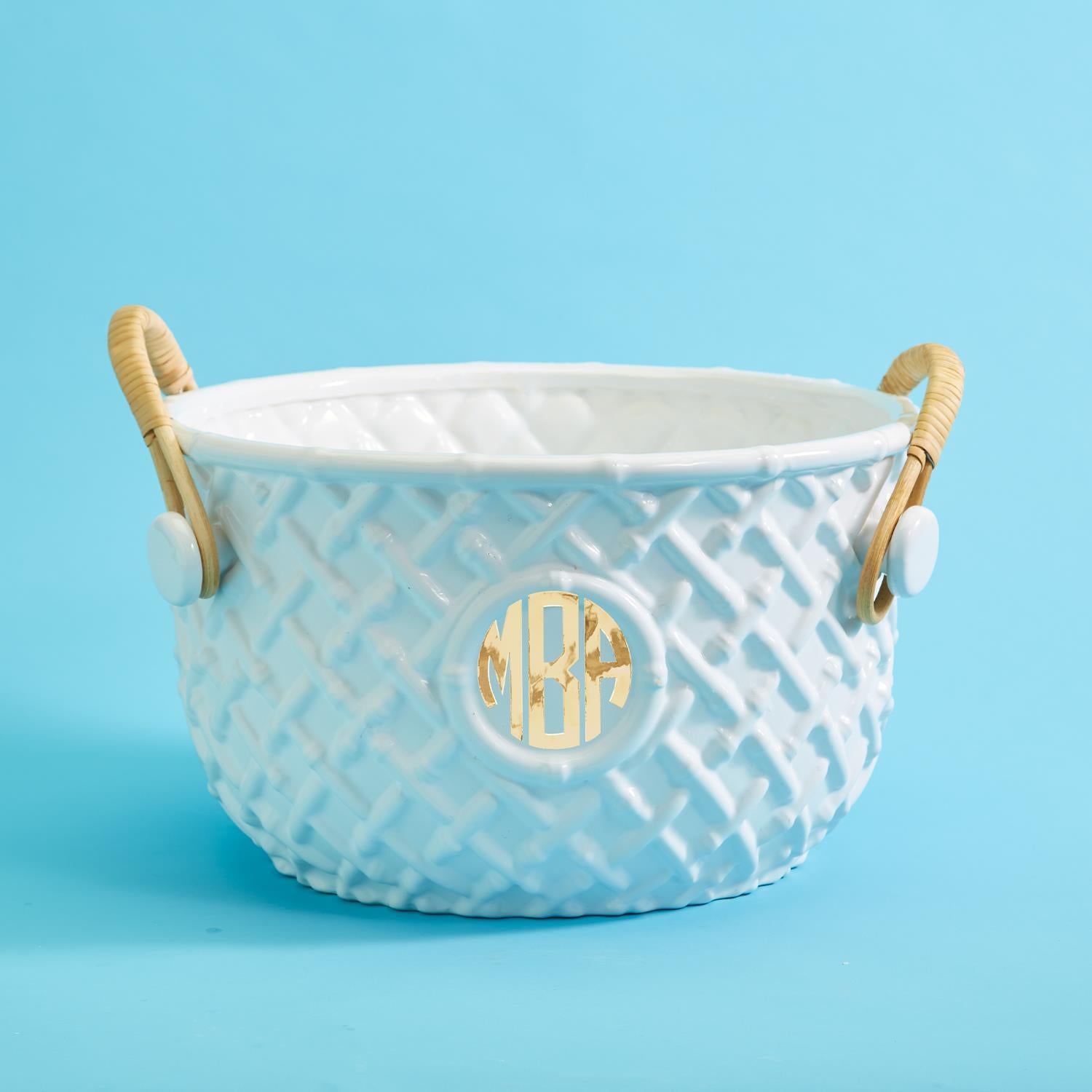 Two's Company Hampton Faux Bamboo Fretwork Party Bucket - Thumbnail 5