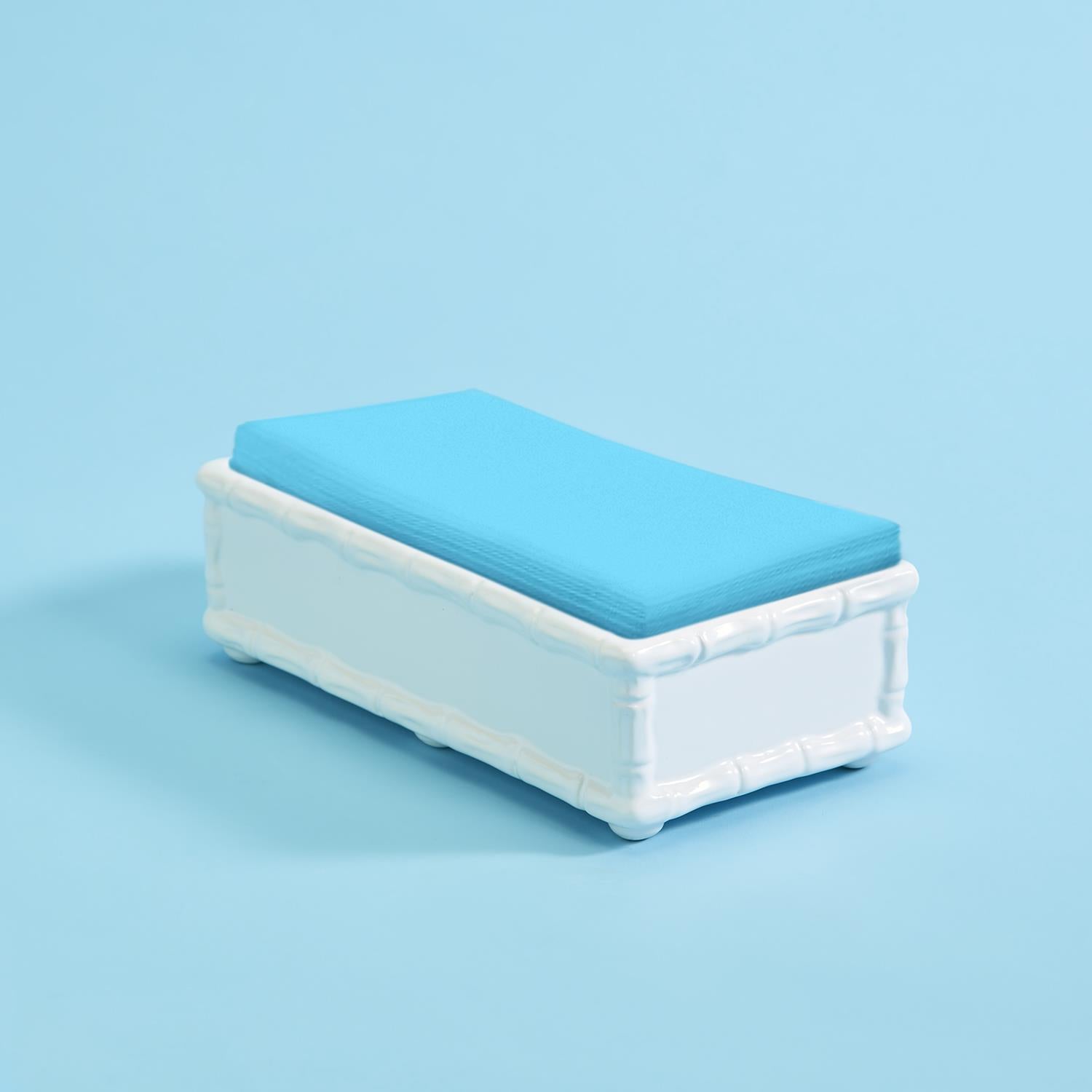 Two's Company Hampton Faux Bamboo Fretwork Guest Towel Tray