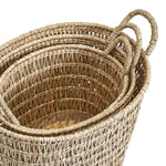 Two's Company S/6 Hand-Crafted Seagrass Baskets Asst 2 Styles