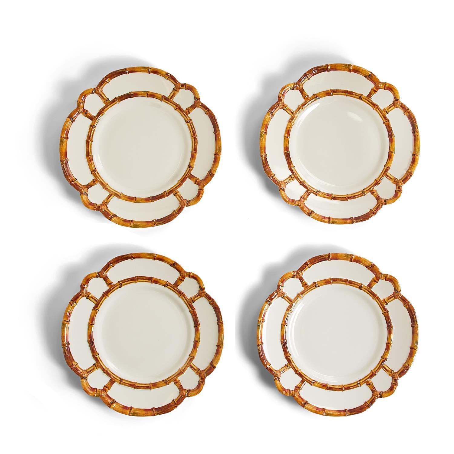 Two's Company S/4 Bamboo Touch Dinner Plate