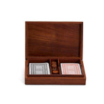 Two's Company Wood Crafted Playing Card/Dice Game Set