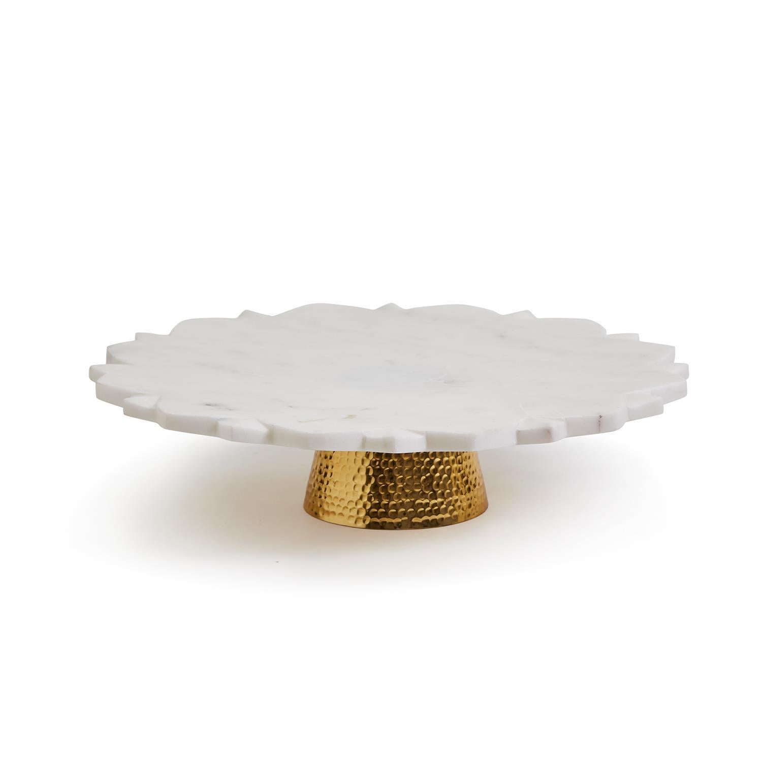 Two's Company Marble Pedestal Platter
