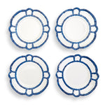 Two's Company S/4 Blue Bamboo Touch Dinner Plate
