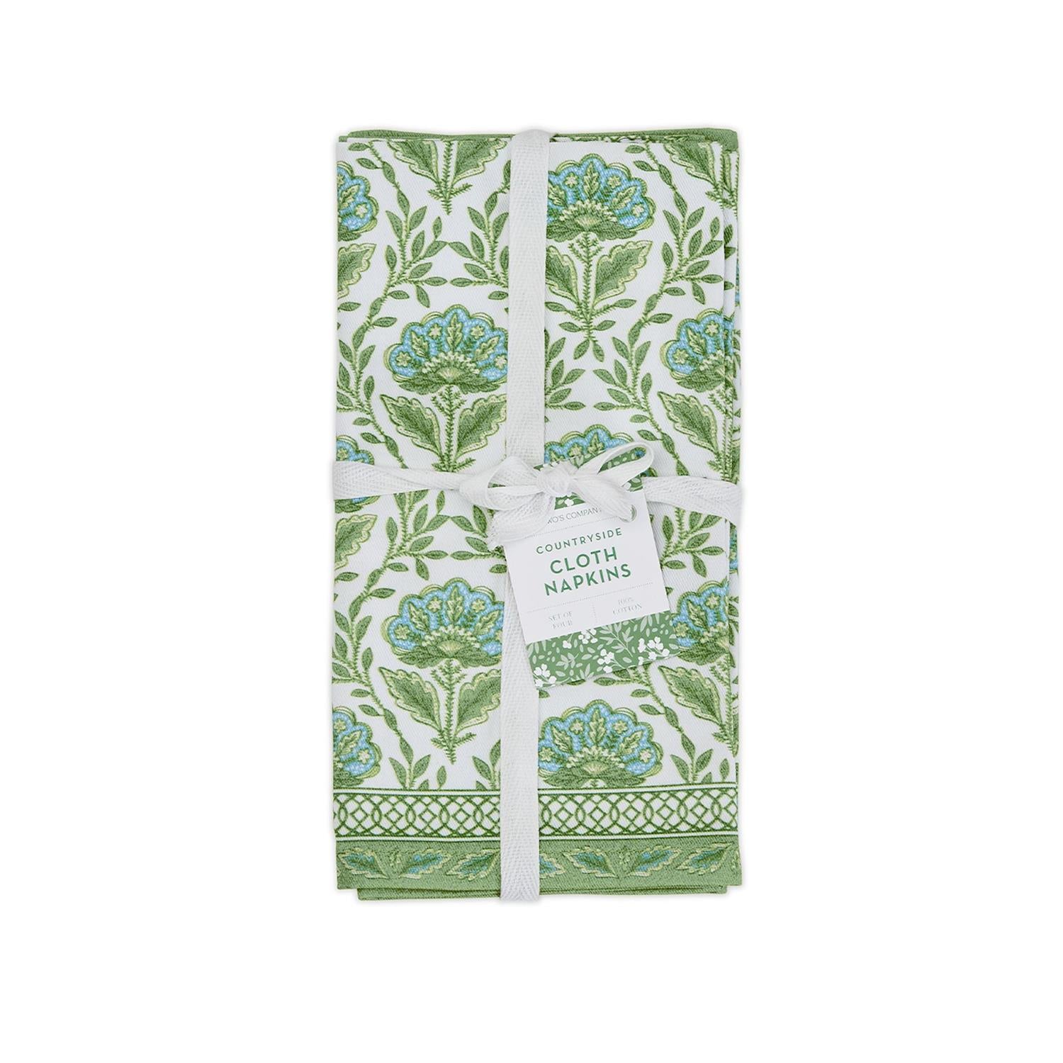Two's Company S/4 Floral Pattern Napkins