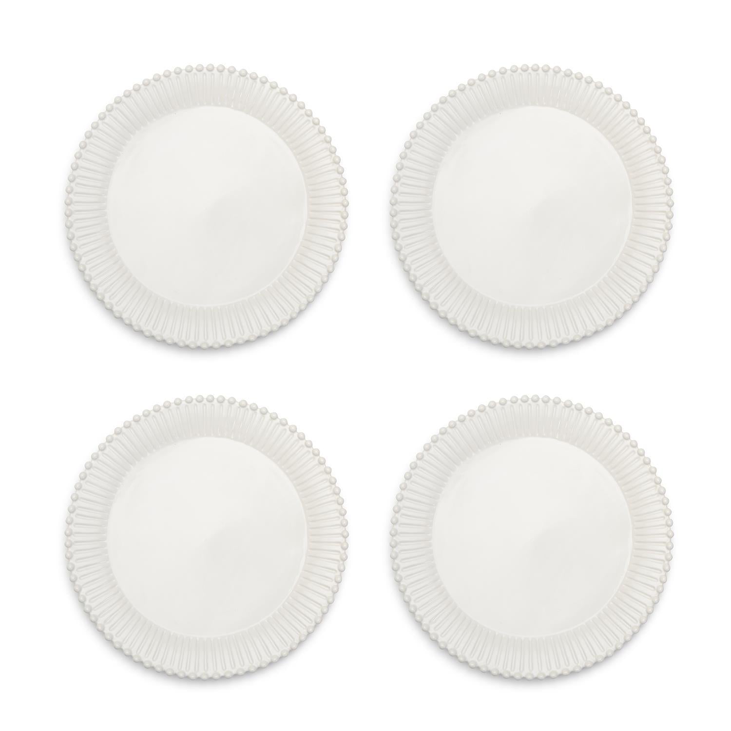 Two's Company Heirloom S/4 Pearl Edge Dinner Plates