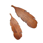 Two's Company Feather S/2 Serving Boards Includes 2 Sizes