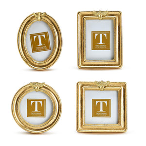 Two's Company Golden Bee S/4 Gold Leaf Finish Photo Frame