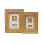 Woven Reeds S/2 Cane Photo Frames  Includes 4x6 and 5x7