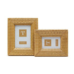Woven Reeds S/2 Cane Photo Frames  Includes 4x6 and 5x9