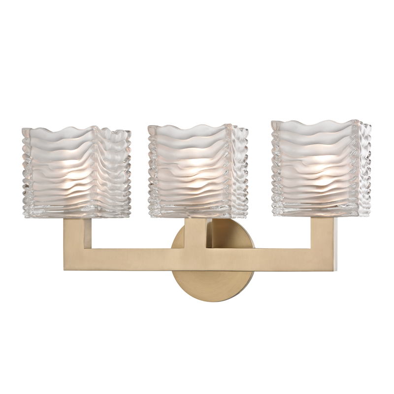 Hudson Valley Lighting Sagamore 3 Light Bath Bracket - Aged Brass